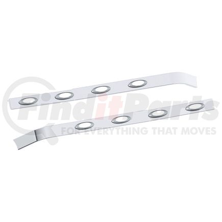 Panelite 20982552 SLEEPER SKIRT PAIR KW T680/T880 40" W/EXT CAB EXH W/M5 AMBER CLEAR LED (4)