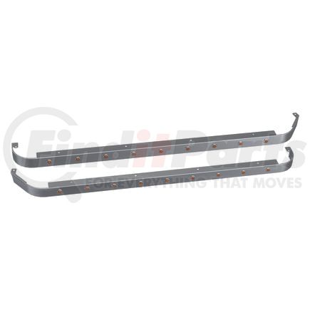 Panelite 20982928 SLEEPER SKIRT PAIR KW T680 76" LONG W/O EXT CAB EXHAUST W/ 3/4" RD AMBER LED (9)