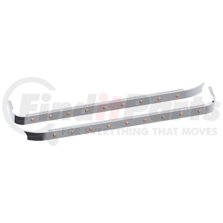 Panelite 20982942 SLEEPER SKIRT PAIR KW '07+ 72" LONG NO EXT W/ 3/4" RD AMBER LED (9)