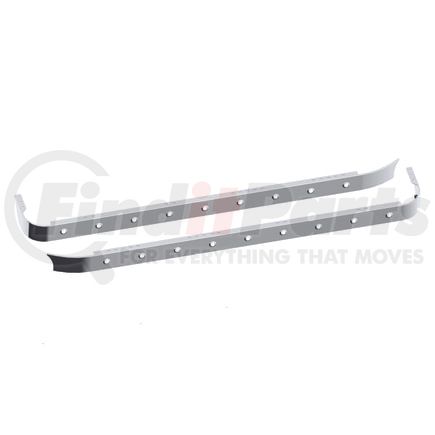 Panelite 20982943 SLEEPER SKIRT PAIR KW '07+ 72" LONG NO EXT W/ 3/4" RD AMBER CLEAR LED (9)