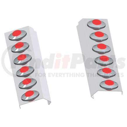 Panelite 40742325 AIR CLEANER LITE BAR PAIR INTL HX520 REAR W/M3 RED LED (6)