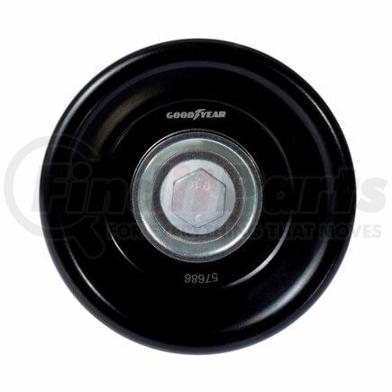 Goodyear Belts 57686 Accessory Drive Belt Idler Pulley - FEAD Pulley, 3.54 in. Outside Diameter, Steel