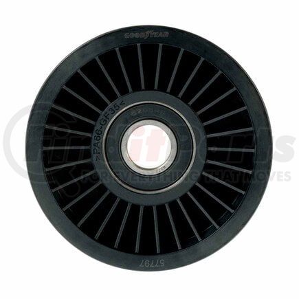 Goodyear Belts 57797 Accessory Drive Belt Idler Pulley - FEAD Pulley, 3.49 in. Outside Diameter, Thermoplastic