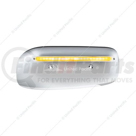 United Pacific 32855 Headlight Housing - Passenger Side, 24 LED, Amber LED/Clear Lens, for 2008-2023 Peterbilt 389