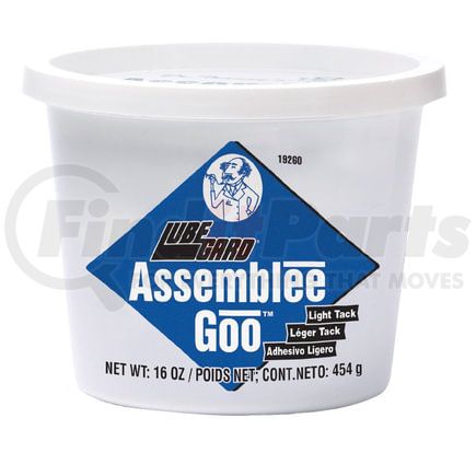 Lube Gard Products 19260 Lubegard Assemblee Goo (Assembly lubricant)-  Blue (Light Tack) - 16 oz.