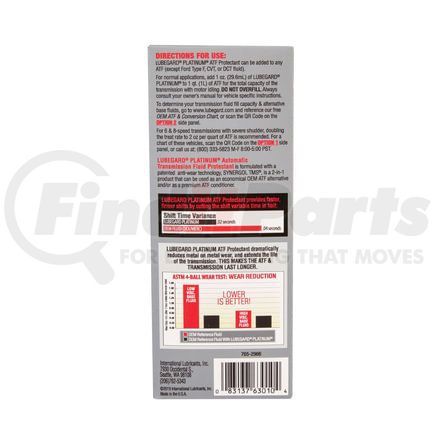 Lubegard 63010 Lubegard Platinum ATF Protectant w/sleeve - 10 oz.