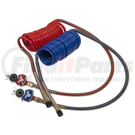 Grote 81-0015-40HGH 15' Air Coiled Set w/ 12" Leads And Brass Handle With Red/Blue Glad Hands
