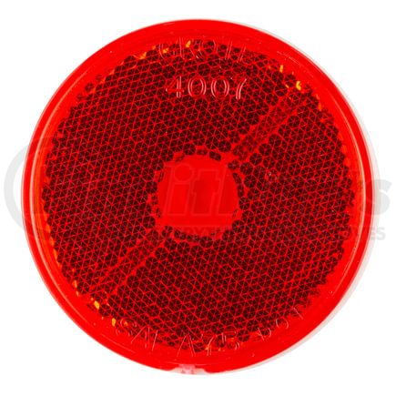 Grote 40072 21/2" Round Stick-On Reflectors, Red
