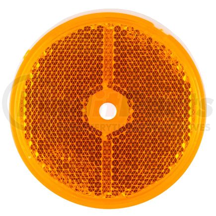 Grote 40073 21/2" Round Stick-On Reflectors, Amber