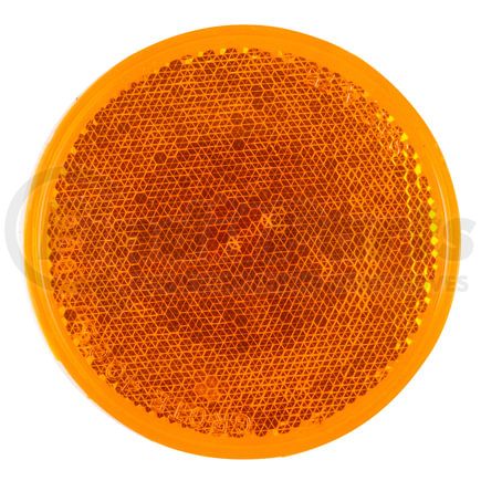 Grote 40063 Sealed 3" Round Stick-On Reflector, Amber