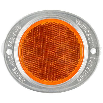 Grote 40233 Aluminum Two-Hole Mounting Reflectors, Amber