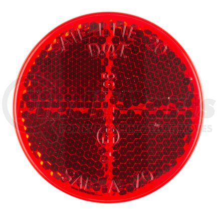 Grote 41002 Round Stick-On Reflector, 2" Red