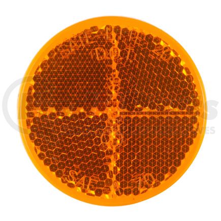 Grote 41003 Round Stick-On Reflector, 2" Amber