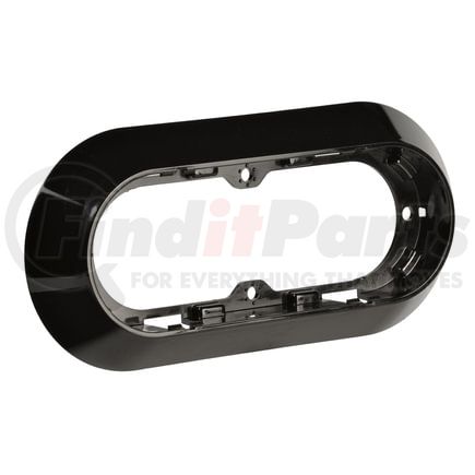 Grote 42152 Surface-Mount Snap-In Flange For 6" Oval Lights, Black