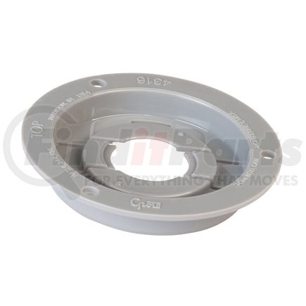 Grote 43160 Theft-Resistant Mounting Flange and Pigtail Retention Cap - Gray, For 2.5" Round Lights