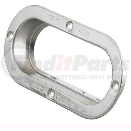Grote 43723 Theft-Resistant Mounting Flange For 6" Oval Lights, Steel