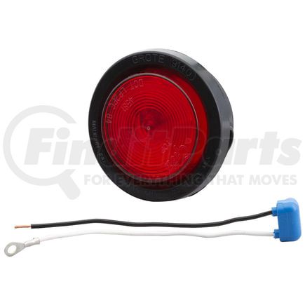 Grote 45042 Clearance Marker Light - 2 1/2", Round, Optic Lens, Kit (45812 + 91400 + 67050), 12V