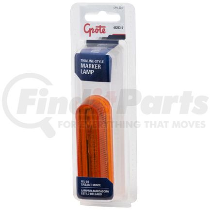 Grote 45253-5 CLR/MARKER LAMP, YEL, THIN-LINE, SNGL BULB