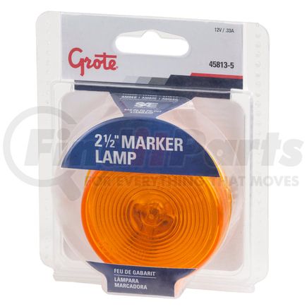 Grote 45813-5 2 1/2" Round Clearance Marker Lights, Optic Lens Amber