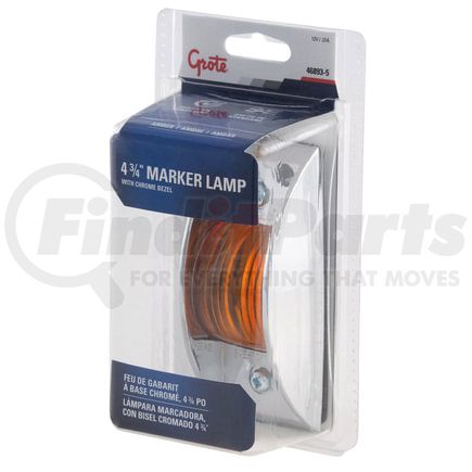 Grote 468935 Chrome-Armored Clearance Marker Lights, Amber