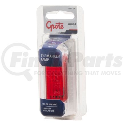 Grote 46882-5 CLR/MARKER LAMP, RED, ECONOMY, RETAIL PACK