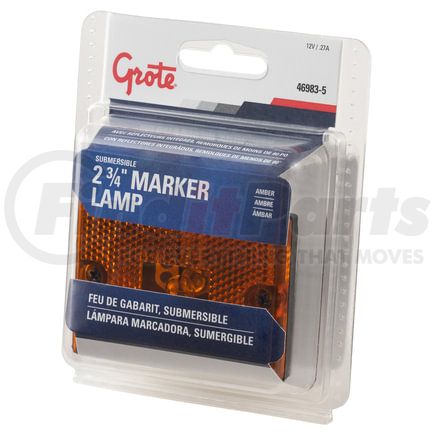 Grote 469835 Rectangular Submersible Clearance Marker Lights with Built-In Reflectors, Replacement Part