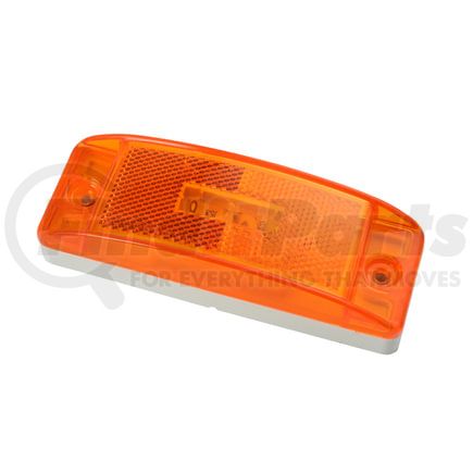 Grote 47073 SuperNova Sealed Turtleback II LED Clearance Marker Light - Yellow, w/ Built-in Reflector