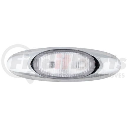 Grote 47982 MicroNova LED Clearance Marker Lights, Red, with Clear Lens & Chrome Bezel