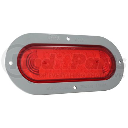 Grote 53592 SuperNova Oval LED Stop Tail Turn Lights, Gray Theft-Resistant Flange