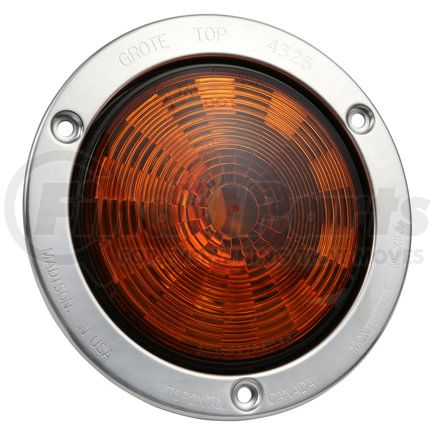 Grote 54493 SuperNova 4" NexGenTM LED Stop Tail Turn Light - Stainless Steel Flange, Auxiliary, Male Pin