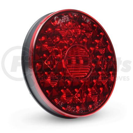 Grote 55082 4" Round LED Stop Tail Turn Lights with Integrated Backup, Integrated 4-Pin Hard Shell Termination, STT only
