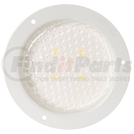 Grote 61141 4" Round Flange Mount LED Dome Lights, White