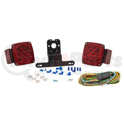 Grote 653205 Submersible LED Trailer Lighting Kit - Popular Square Design, w/out Clearance Marker