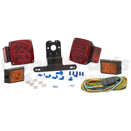 Grote 65330-5 Submersible LED Trailer Lighting Kit - Popular Square Design, w/ Clearance Marker