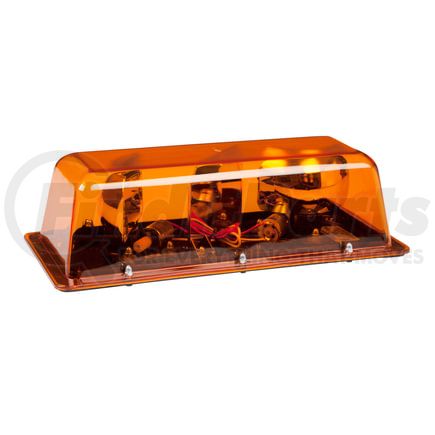 Grote 78513 Halogen Mini Light Bars, Dual Rotator, Class I, Permanent Mount, Amber