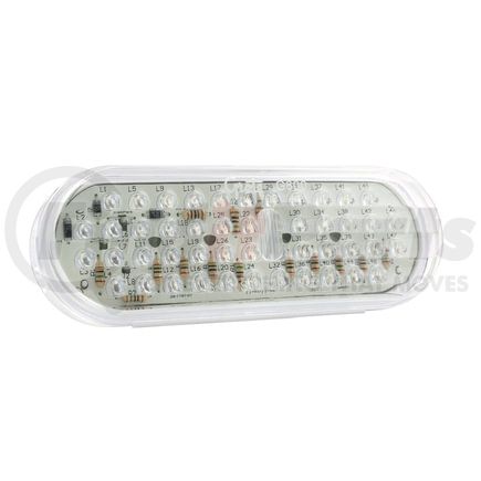 Grote G6013 Hi Count LED Stop Tail Turn Lights - Oval, Amber w/ Clear Lens, Front or Rear Turn