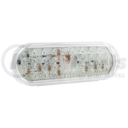 Grote G6012 Hi Count Oval LED Stop Tail Turn Lights, Red w/ Clear Lens
