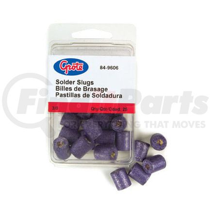 Grote 84-9606 Solder Slug, Purple, 3/0 Ga, Pk 25