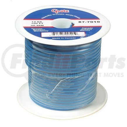 Grote 87-5010 Primary Wire, 10 Gauge, Blue, 100 Ft Spool