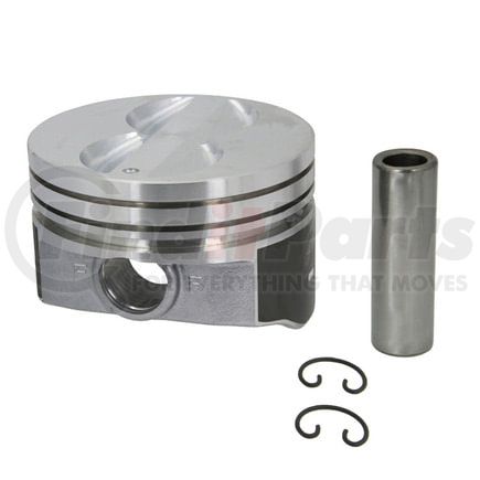 Sealed Power H345DCP 60 Engine Piston - Hypereutectic Aluminum, Flat Top, with 4 Valve Relief (Set of 8)