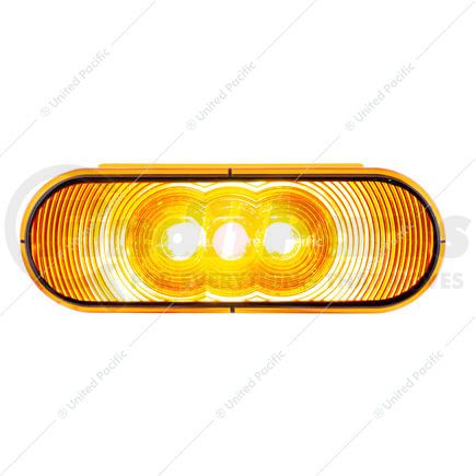 United Pacific 38066B Turn Signal Light - 6" Oval, 3 LED, 12V, Amber LED/Lens