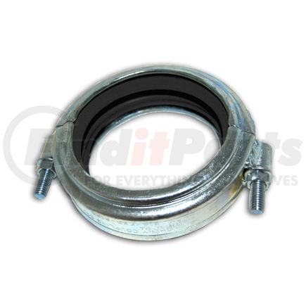 Allegheny Valve & Coupling 20838P Coupling: 4" MK II Steel, CLEAR ZINC, Black Buna-NBR Gasket