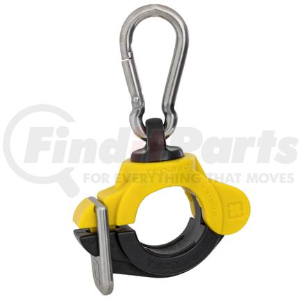 Tectran 3601375ST 1 3/8" ID Multi-Purpose TEC-360 Clamp with Stainless Steel Clip, Yellow, 360-Deg Swivel