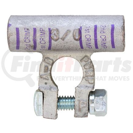 Tectran 5014-3/0N Battery Terminal - 3/0 Gauge, Purple, Negative, Flag Clamp, Cast Copper