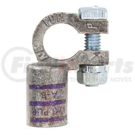 Tectran 5016-3/0N Battery Terminal - 3/0 Gauge, Purple, Negative, Right Elbow, Cast Copper