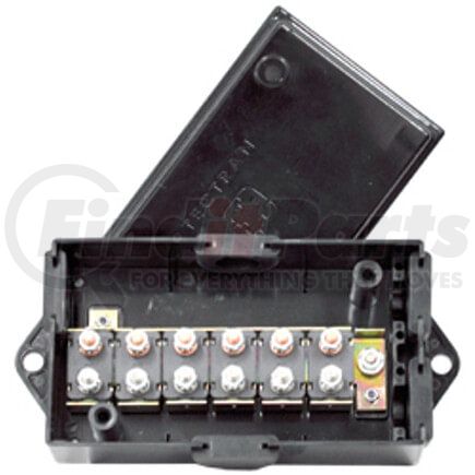 Tectran 667-70515 Junction Box - Black, 7-Way, 15 AMP, Heavy-Wall Design