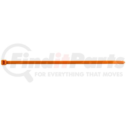 Tectran 933-3-044 Cable Tie - 7.4 in. Length x 0.190 in. Width, Orange, Nylon 6.6