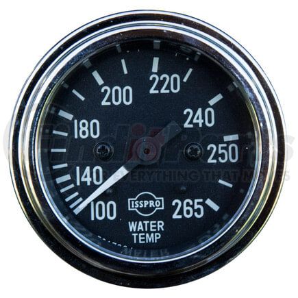 Tectran 95-2462 Water Temperature Gauge - Chrome, 100-265 deg. F, 96 in. Capillary