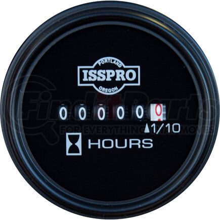 Tectran 95-6300 Hour Meter Gauge - Black Bezel, Round Snap On Style, 4-40 VDC