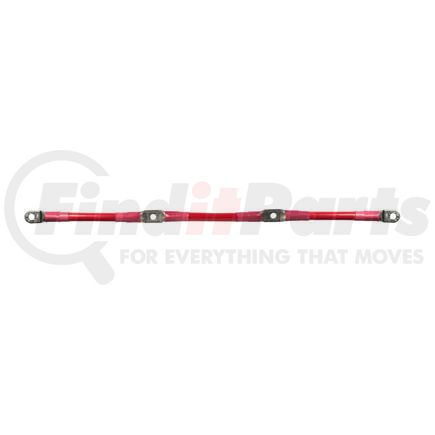 Tectran C2/0T4X26 Battery Jumper Cable - 26 inches, 2/0 Gauge, Red, 4-Lug